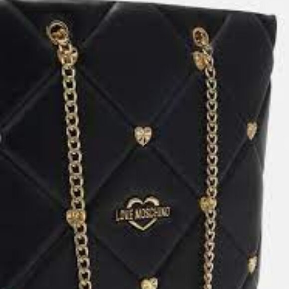 SALE! ✅ Love Moschino Embellished Quilted Heart Tote Shoulder Bag ✨ NWT - Picture 5 of 17